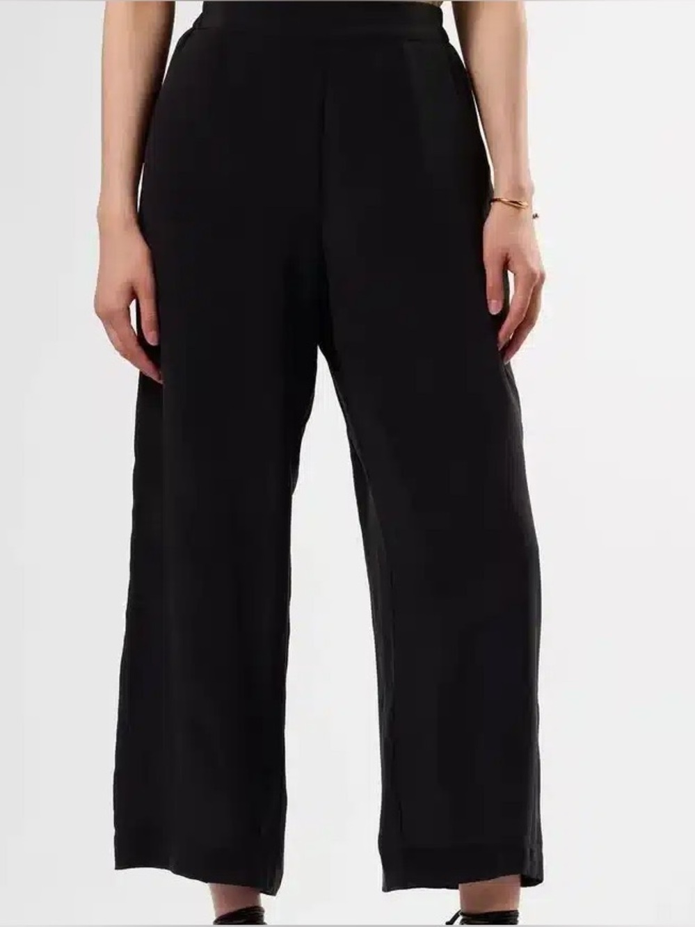 Amour Vert washable black silk Salice pant